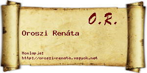 Oroszi Renáta névjegykártya